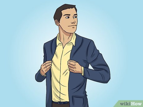 An illustration of a confident man in a suit.