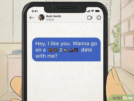 Write “the story of us” or “our first date” in emojis.