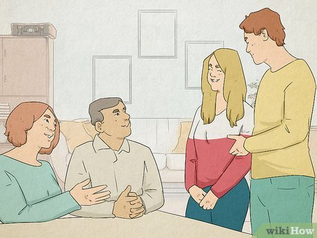 Be polite by interacting with your boyfriend's housemates.