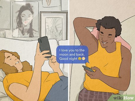 A goodnight text can be a great chance to go for grand romance.
